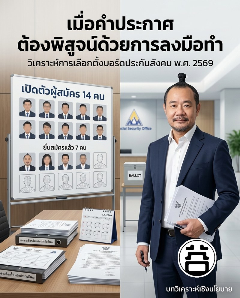 เปรียบเทียบเปิดตัวผู้สมัคร 14 คน กับยื่นสมัครจริง 7 คน หมอบูรณ์เบอร์ 2 เมื่อคำประกาศต้องพิสูจน์ด้วยการลงมือทำ