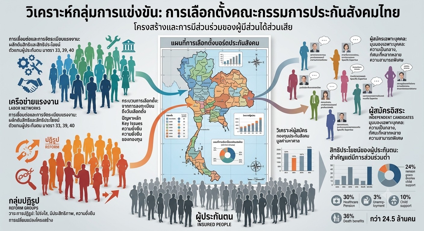 เลือกตั้งบอร์ดประกันสังคม 2569 ผู้ประกันตน 24.9 ล้านคน กองทุน 2.8 ล้านล้านบาท