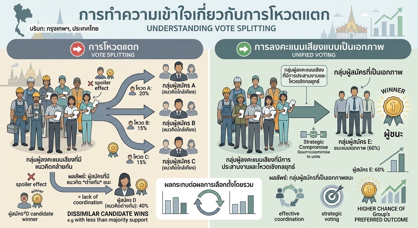 ทำความเข้าใจเกี่ยวกับการโหวตแตก Understanding Vote Splitting